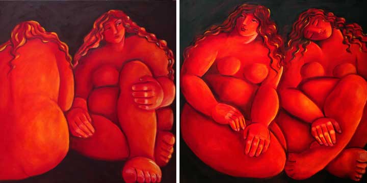 BASE RELIEF DIPTYCH